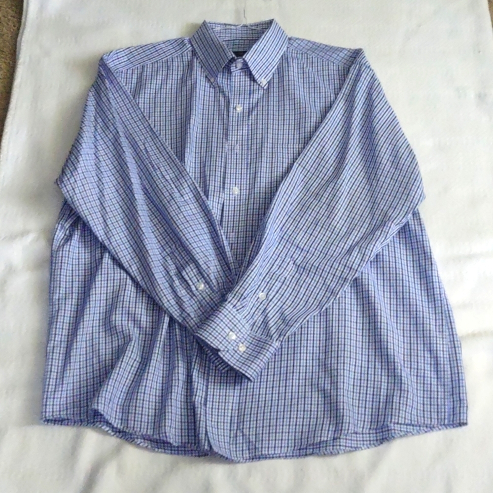 Club Room men's long sleeve dress shirt, 17, 34/35, like new